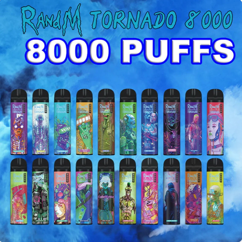 Annavape Randm Tornado 8000 Puff Vapes 16ml 0% 2% 3% 5% Disposable Electronic