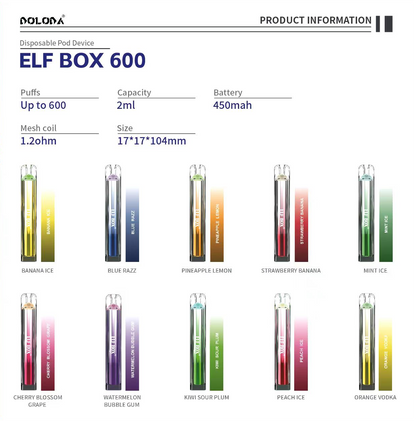 Annavape Original Elf Box 600 Puff Disposable Vape Pen 2% 5%