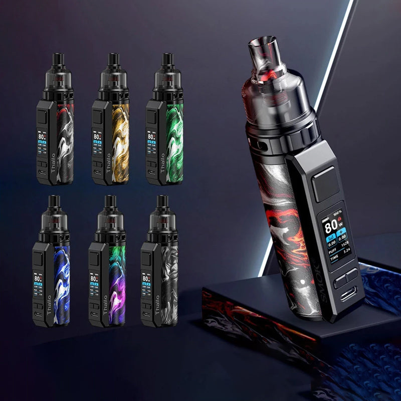 Original 80W SMOK Thallo S Mod Pod Vape 3000mAh 5ml System Starter Kit Free Shipping