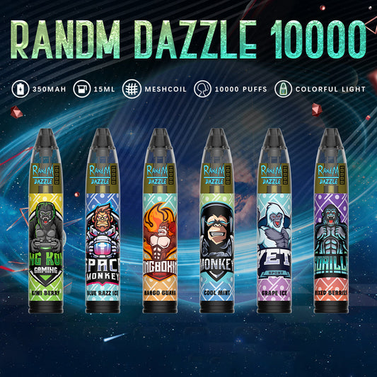 Original Randm Dazzle 10000 Puffs Rechargeable Refillable Vape Device (Free Shipping)