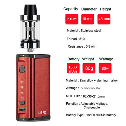 Original Vape Box Mod Kit Vapor 80W OLED Device With 1850Mah Built-In Batteries Rechargeable Vape Free Shipping