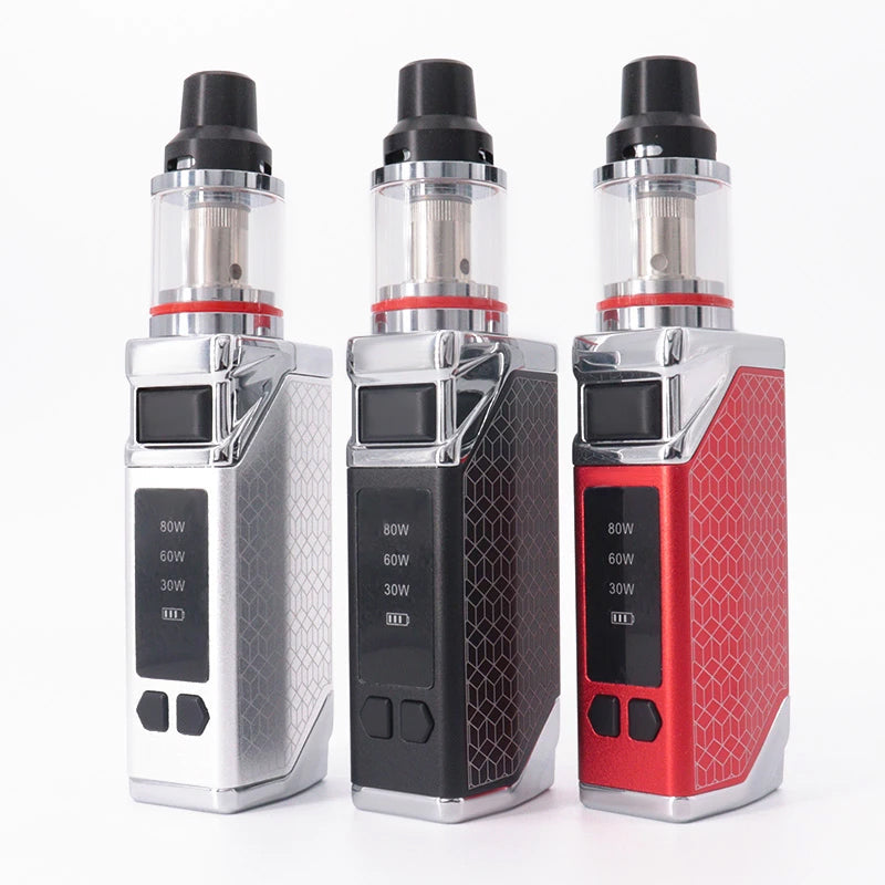 Original 80w Box Mod Vape Kit 2200mah Build-In Battery With 0.3Ohm 2.8Ml Tank Huge Vaporizer Vape Hookah