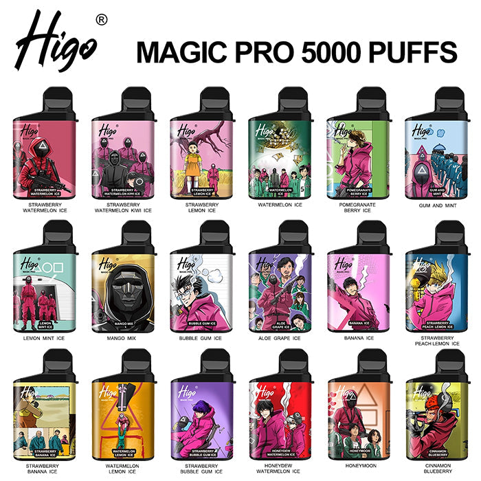 Higo MAGIC Pro 5000 Puffs Rechargeable Vape Device 550mah (Free Shipping)