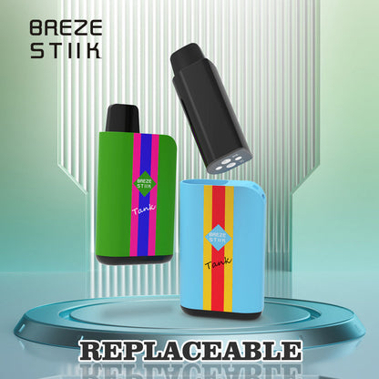 Original Breze Stiik Tank 2000 Puffs 6500mAh Replaceable Cartridge Vape Kit Device (Free Shipping)