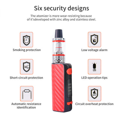 Original Vape Box Mod Kit 20-80W Device 1300Mah Build-In Battery Rechargeable With LED Display Free Shipping