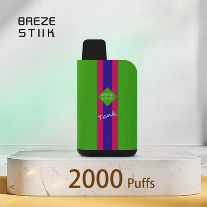 Original Breze Stiik Tank 2000 Puffs 6500mAh Replaceable Cartridge Vape Kit Device (Free Shipping)