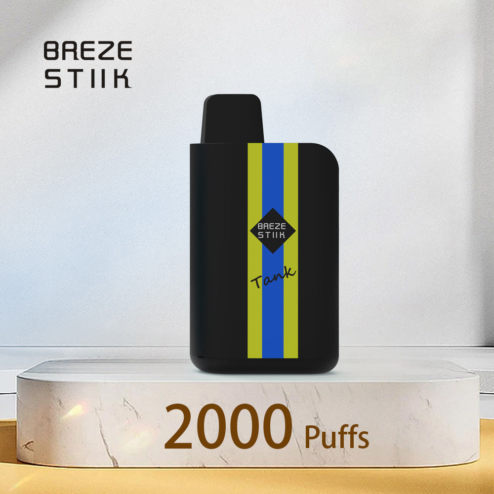 Original Breze Stiik Tank 2000 Puffs 6500mAh Replaceable Cartridge Vape Kit Device (Free Shipping)