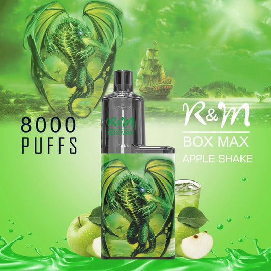 Original R&M BOX MAX 8000 Puffs Mesh Coil Vape Rechargeable Device (Free Shipping)