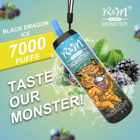 Original R&M MONSTER 7000 Puffs 15ml Rechargeable Vape Kit Coke Can Device (Free Shipping)
