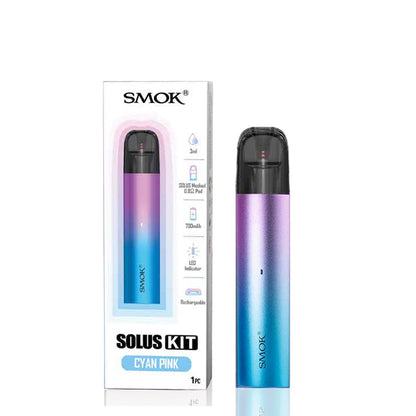 Original SMOK SOLUS Pod Kit 15W 700mAh 2.5ml Cartridge Meshed 0.9ohm Vape Free Shipping