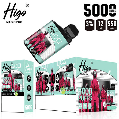 Higo MAGIC Pro 5000 Puffs Rechargeable Vape Device 550mah (Free Shipping)