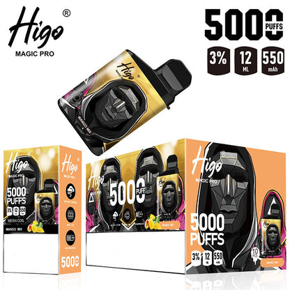 Higo MAGIC Pro 5000 Puffs Rechargeable Vape Device 550mah (Free Shipping)