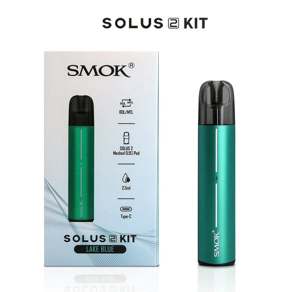 Original SMOK Solus 2 Pod Kit 700mAh Battery 15W With 2.5ML Meshed Pod Cartridge Vaporizer Free Shipping