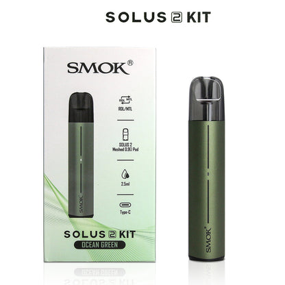 Original SMOK Solus 2 Pod Kit 700mAh Battery 15W With 2.5ML Meshed Pod Cartridge Vaporizer Free Shipping