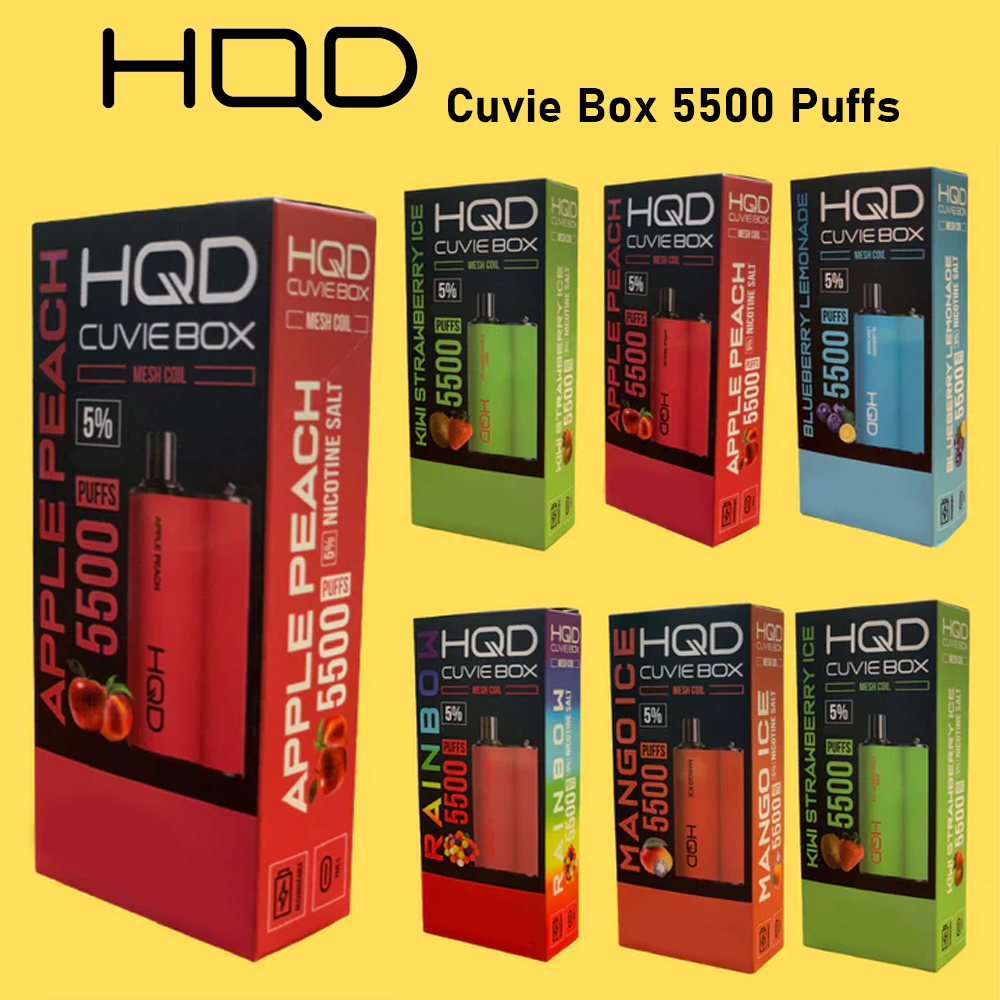 HQD CUVIE BOX 5500 Puffs Vape Pen Pod Device (Free Shipping)